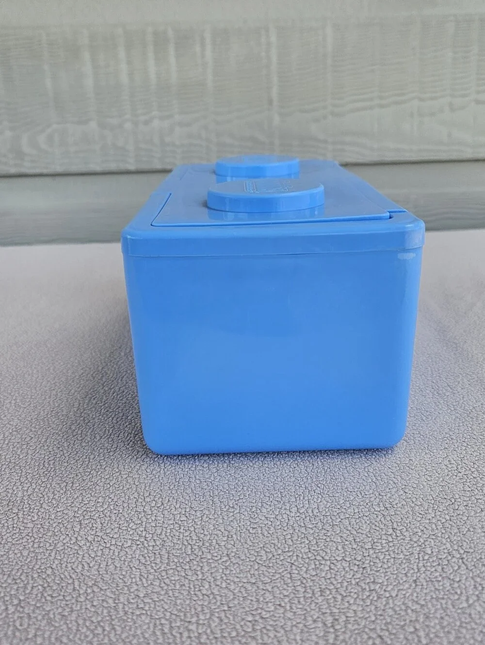 CHUBS Stackable Empty Plastic Baby Wipe Container Storage Vintage Light Blue